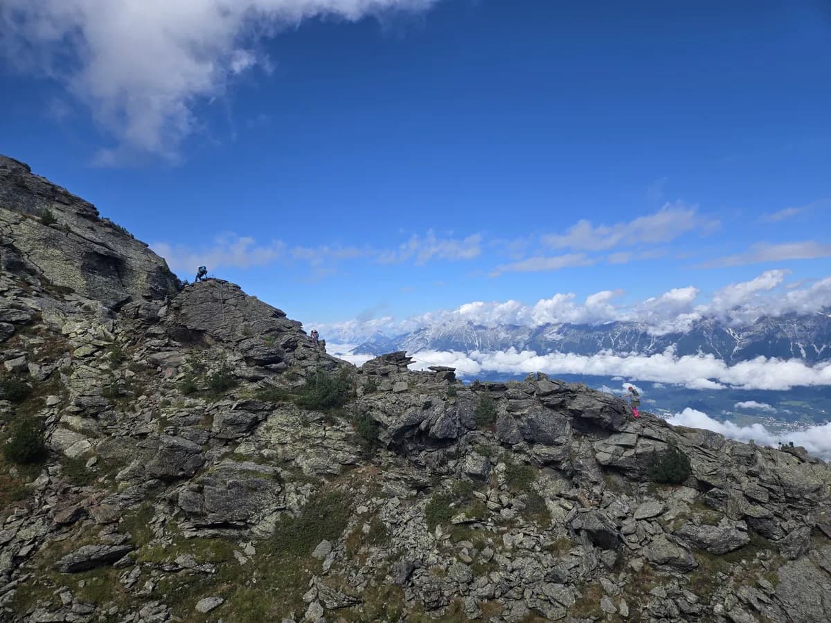 Klettersteig auf Grat