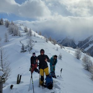 Winterliche Trinkpause am Joch im Wipptal