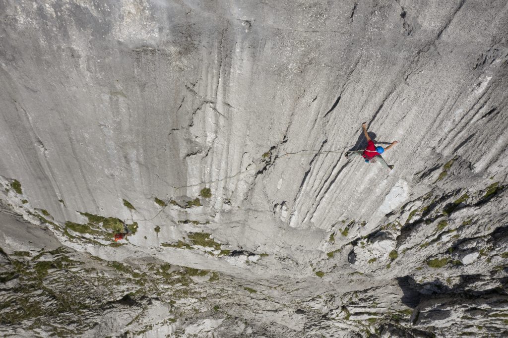 Gebi Bendler und Christoph Schranz in Route Via Aqua (7-) an der Kleinen Halt