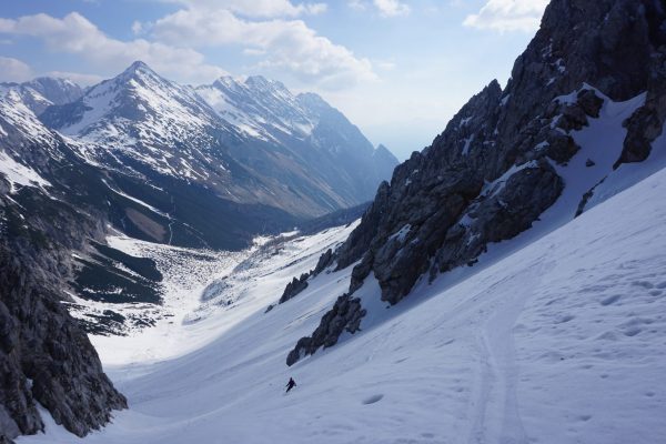 Schönes Skifahren im Halleranger
