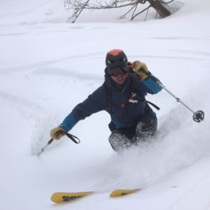 Skifahrer im Powder