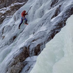 Eisklettern in Lüsens am Gasthausfall