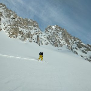 Aufstieg im Karwendel mit den Ski