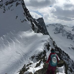 Blick zum Skidepot des Lüsener Fernerkogels