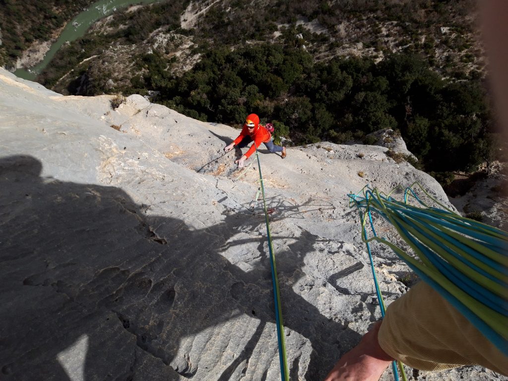 Verdon - Klettern in bestem Kalk mit Geiern über den Köpfen