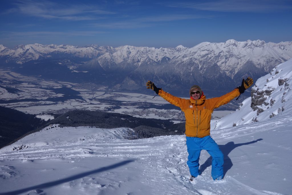Nockspitze (2.404 m) über die steile Mairrinne
