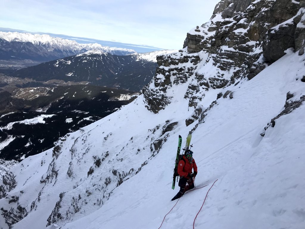 Serles Nordrinne - Steilrinnen Klassiker mit Abseilabenteuer